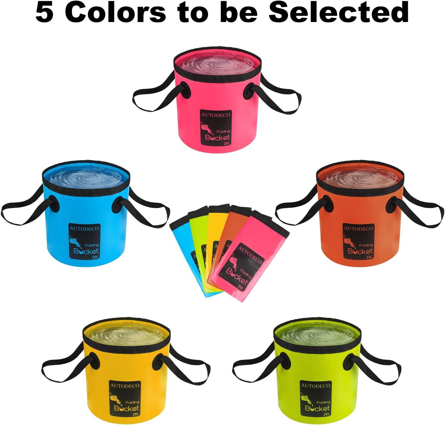 AUTODECO Collapsible Bucket 5 Gallon Container Folding Water