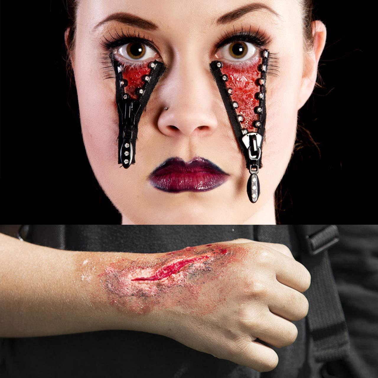 Halloween Scar Wax Sfx Special Effects Makeup Skin Wax Halloween Stage  Cosplay Fake Wound Molding Scar 1pcs Wax +spatula+ Gel