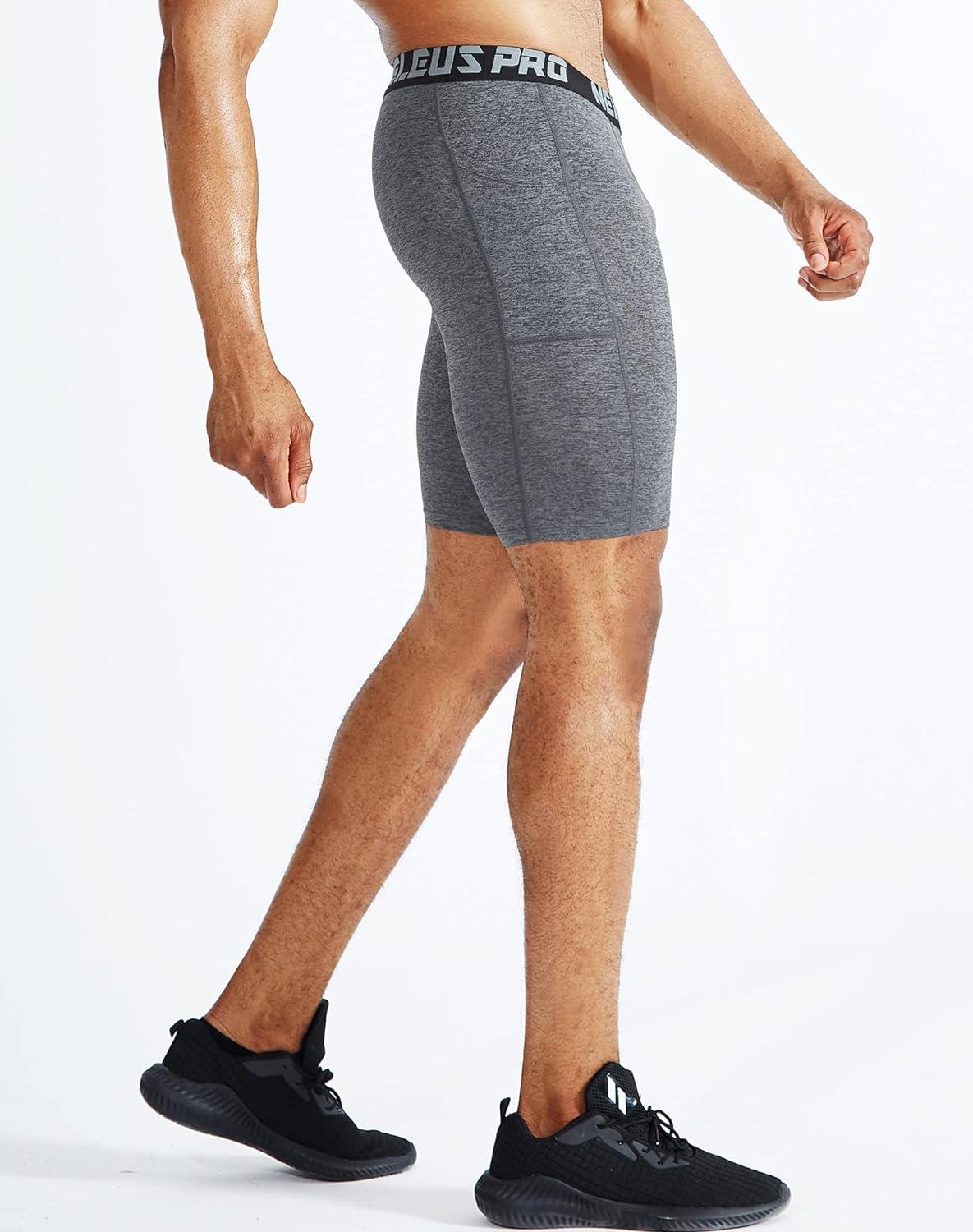 NELEUS Men's Compression Shorts Pack Of 3 Suitable Training