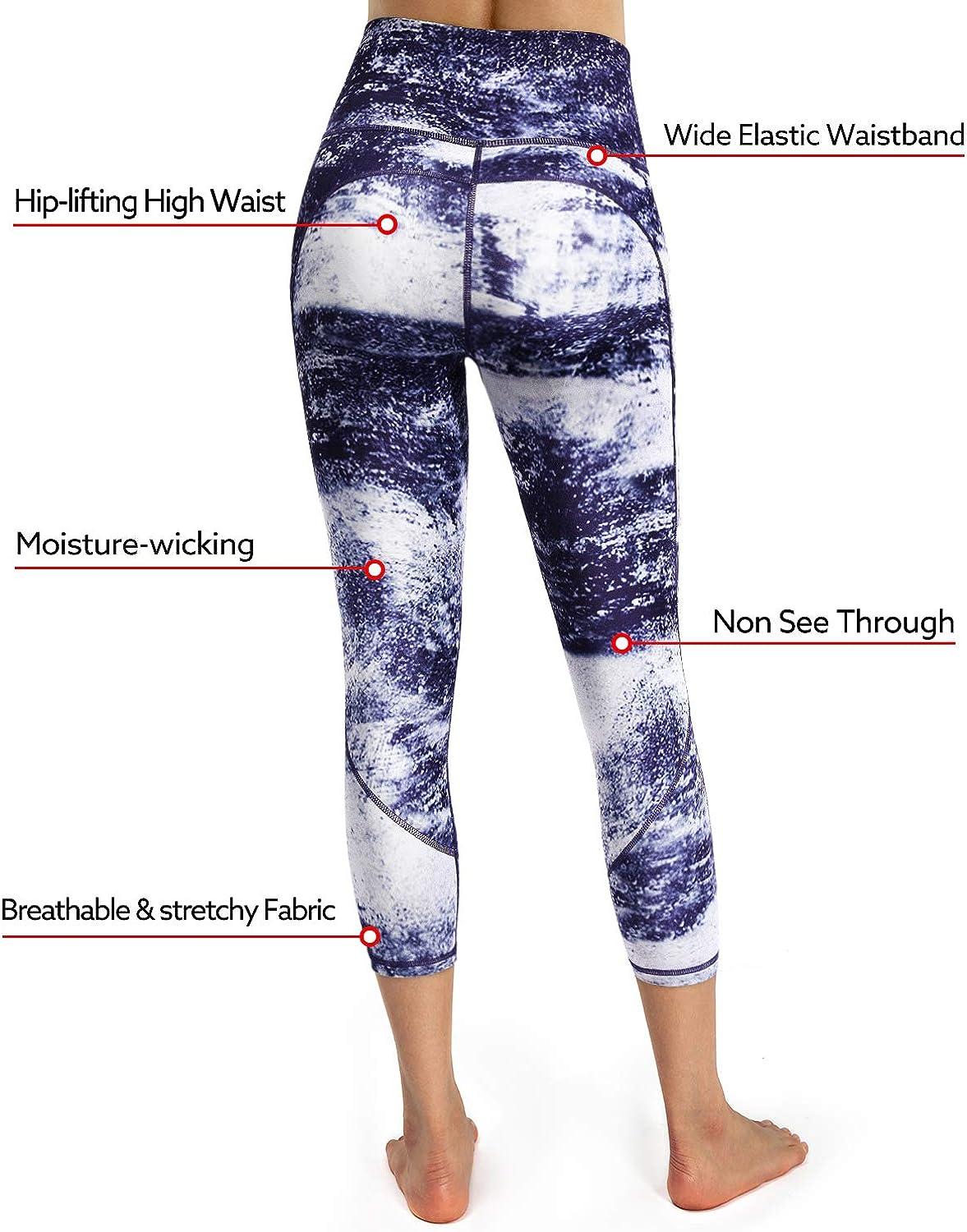 STYLEWORD Womens Yoga Pants with Pockets High Waist Workout Leggings size  (S)