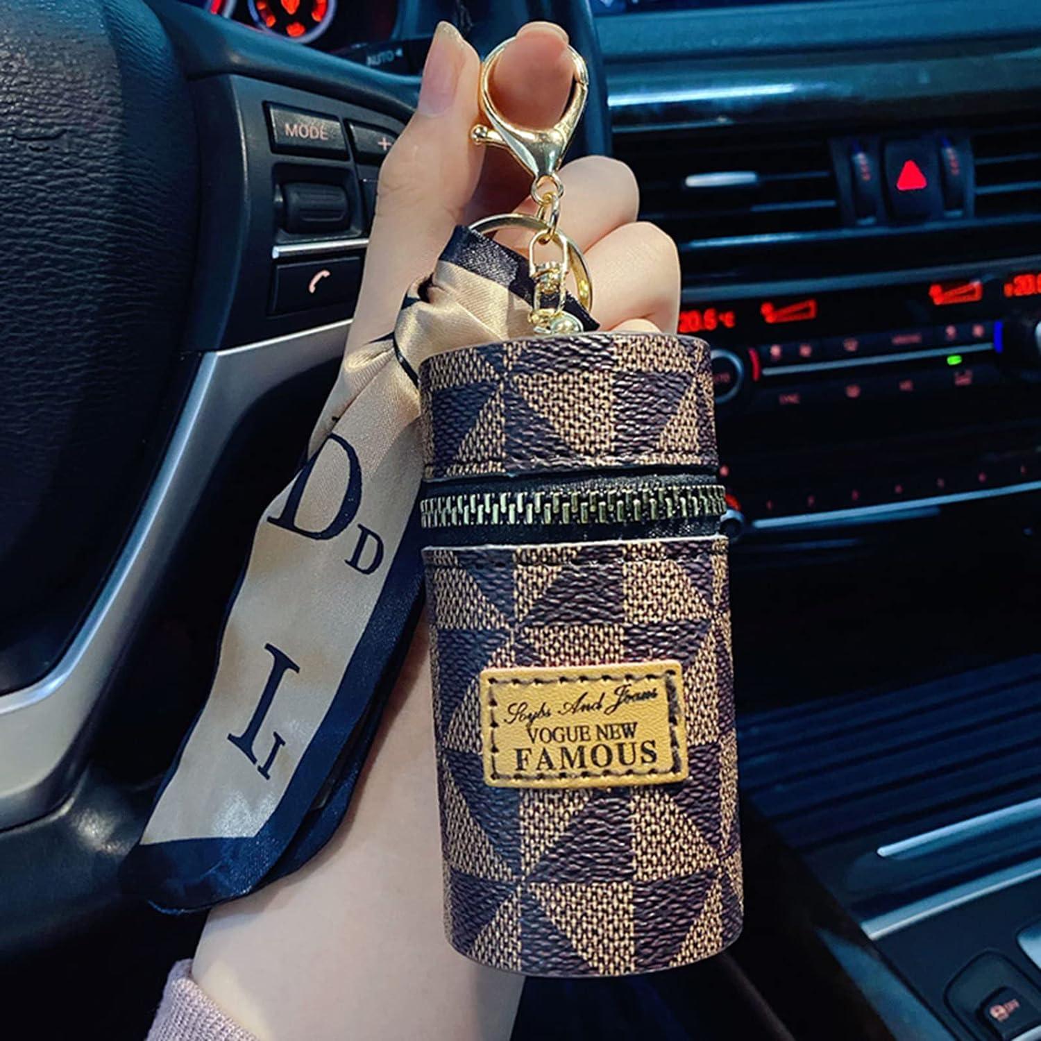 Keychain Leather Luxury Lipstick Bag