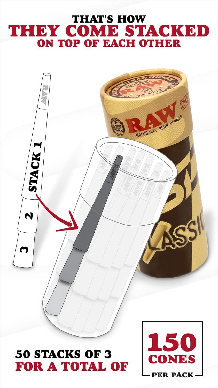 RAW 1¼ Cone Loader Bundle with 50 Classic 1¼ Cones - ESD Official