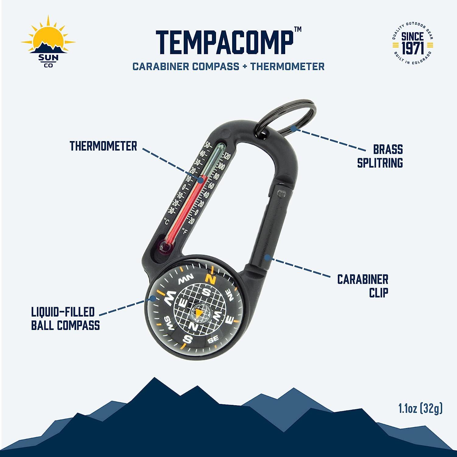 🧭Ball Compass & Thermometer Carabiner, Hiking, Backpacking, & Camping  Accessory - Camping & Hiking, Facebook Marketplace