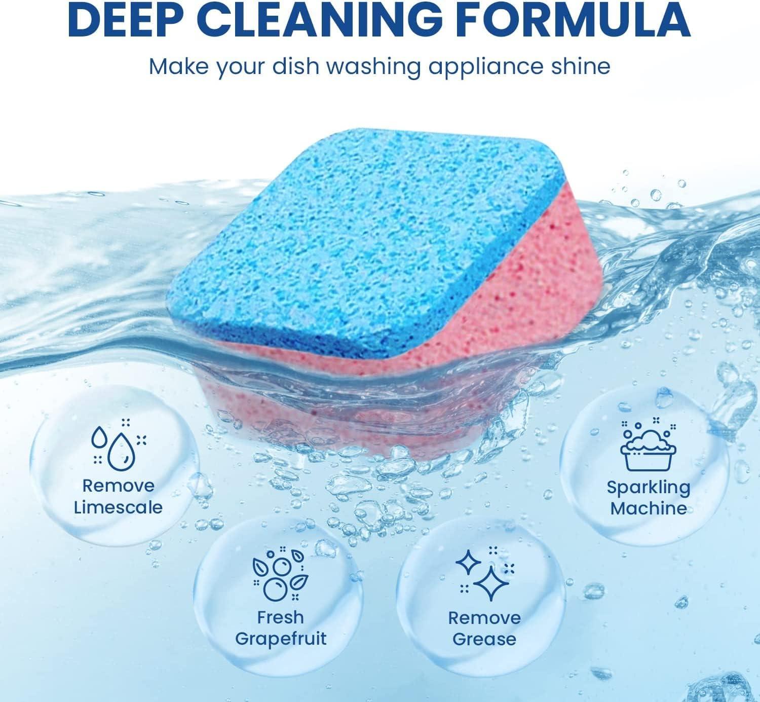 Washing Machine Cleaner Descaler 24Pcs - Deep Cleaning Tablets For