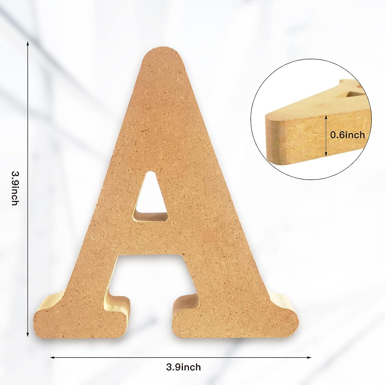 AOCEAN 4 Inch Designable Wood Letters, Unfinished Wood Letters For Wall  Decor Decorative Standing Letters Slices Sign Board Decoration