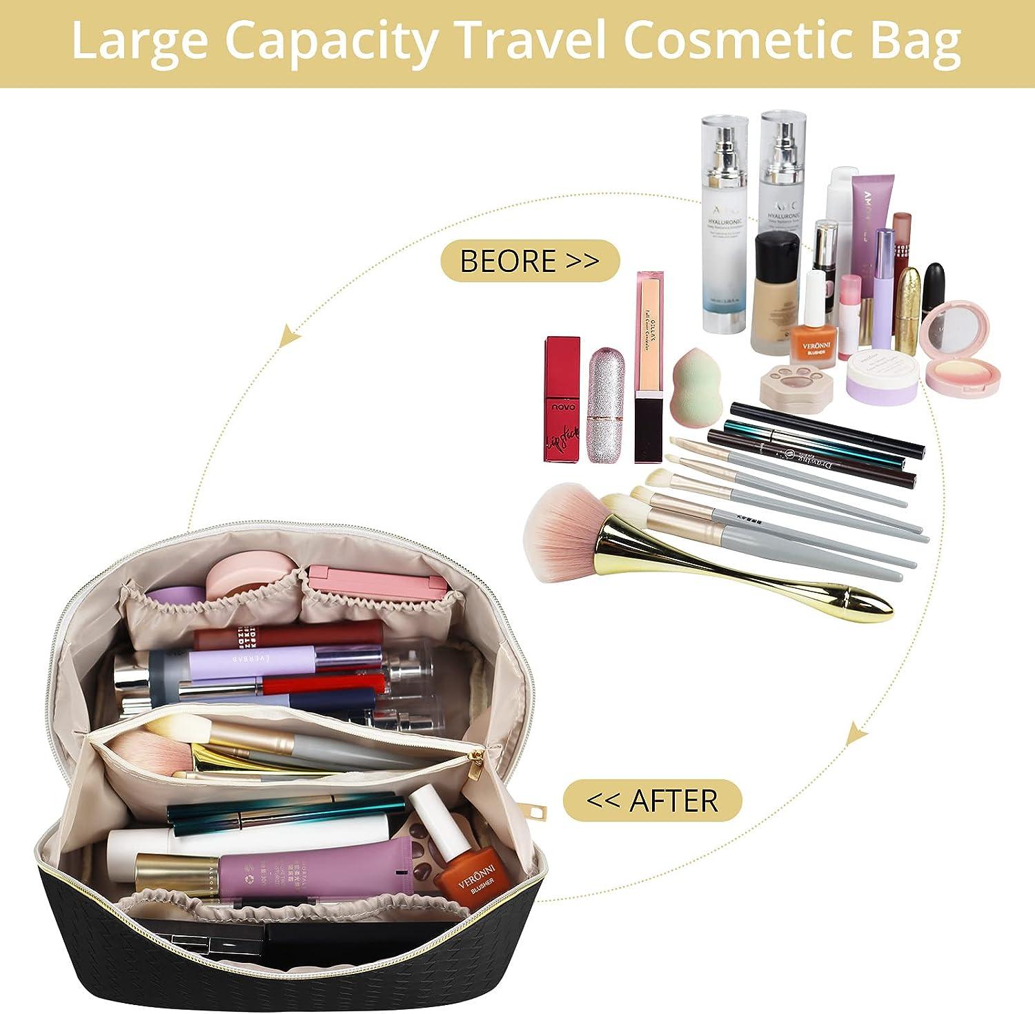 Portable Travel Cosmetic Bag Makeup Brush Storage Bag Womens