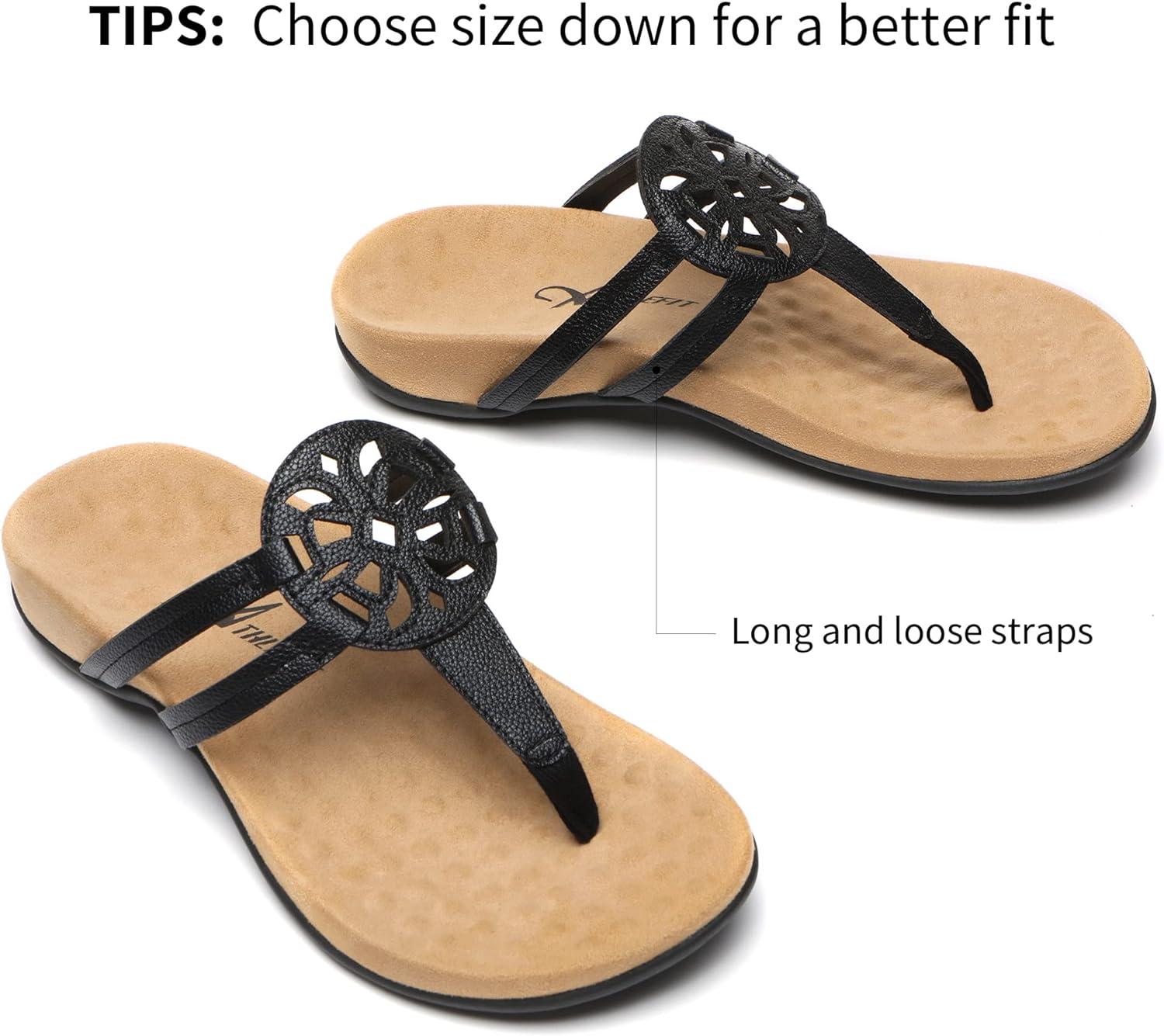 Sandals for Women Orthotic Arch Support Lightweight Yoga Mat Thong Flat  Soft Bottom Flip Flops Non-Slip Slippers Breathable, I26-black, 6.5 :  : Clothing, Shoes & Accessories