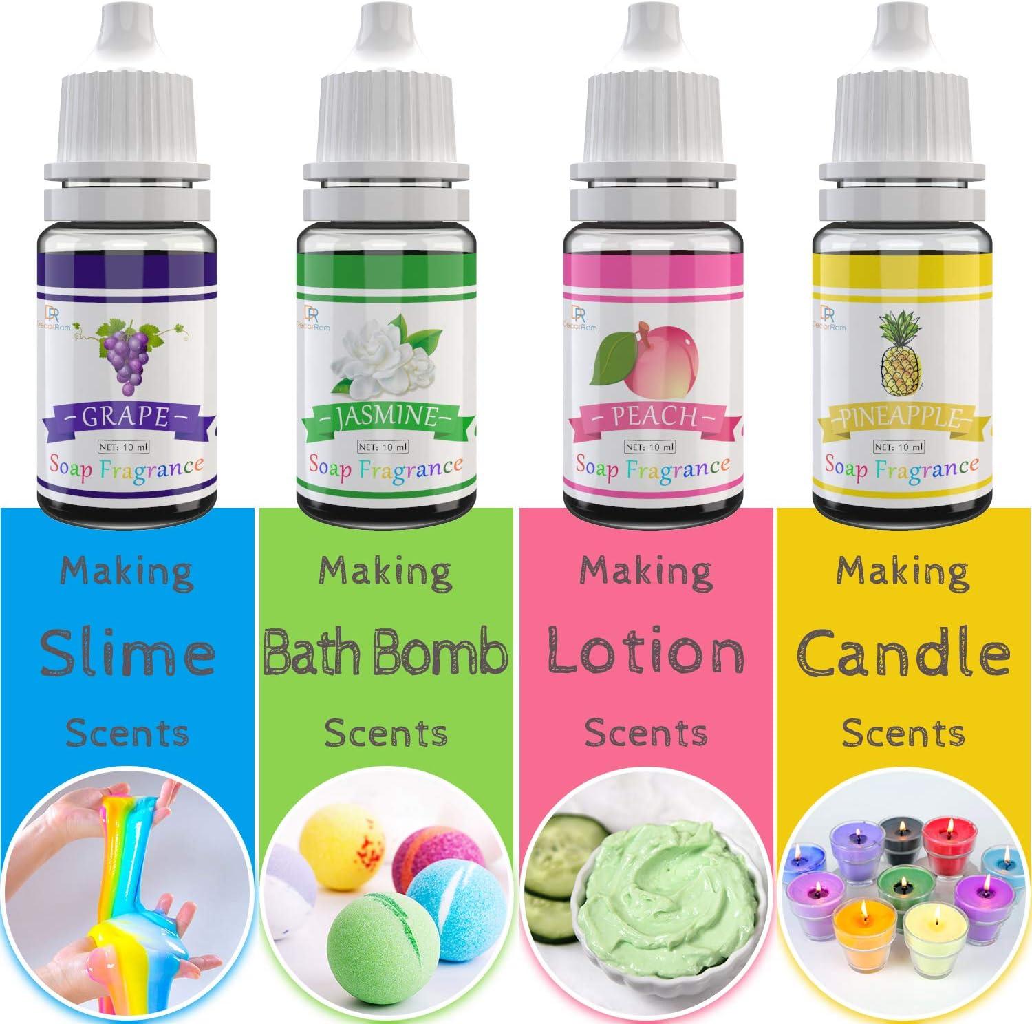 Soap Fragrance Oil - 12 Liquid Soap Scents Set for Bath Bomb Making, Soap  Making Supplies, DIY Slime - Concentrated Food Grade Soap Flavoring Bath