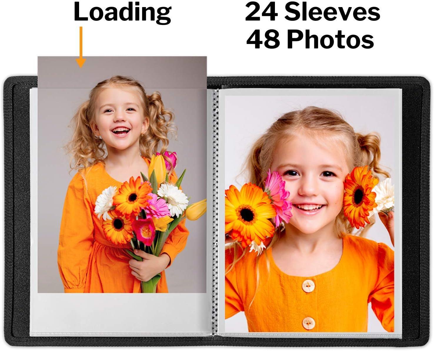 8X10 Photo Album Binder with Clear Sleeves- (Ruby), Art Portfolio Binder  for 8 X