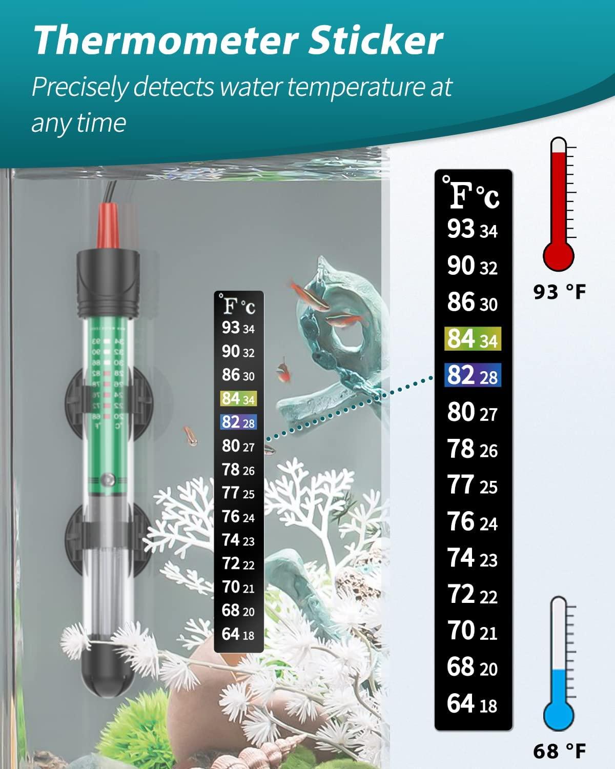 Uniclife Aquarium Heater Submersible with Thermometer, 25 Watt for 5 Gallon  Fish Tank : : Pet Supplies