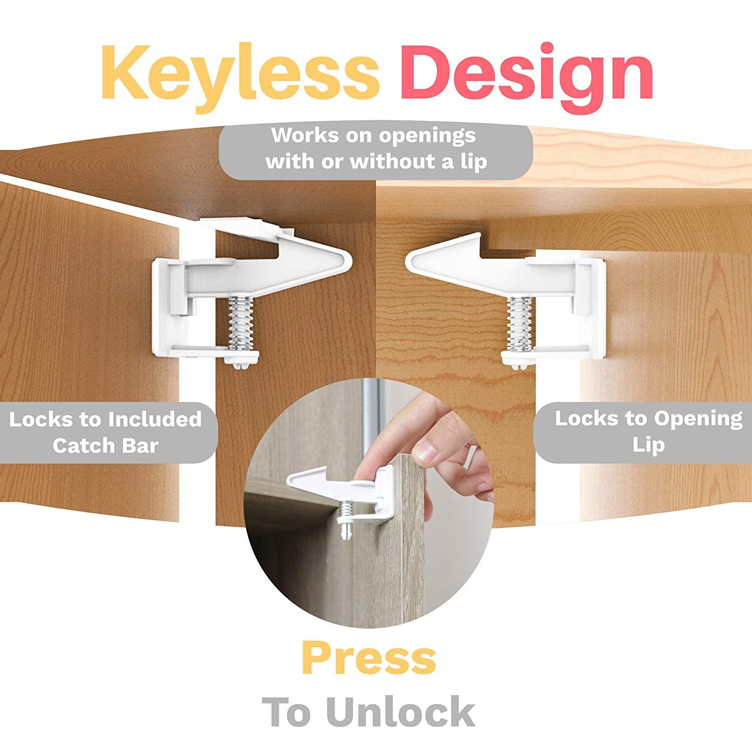 Cabinet Locks Child Safety Latches - Baby Proofing Cabinets