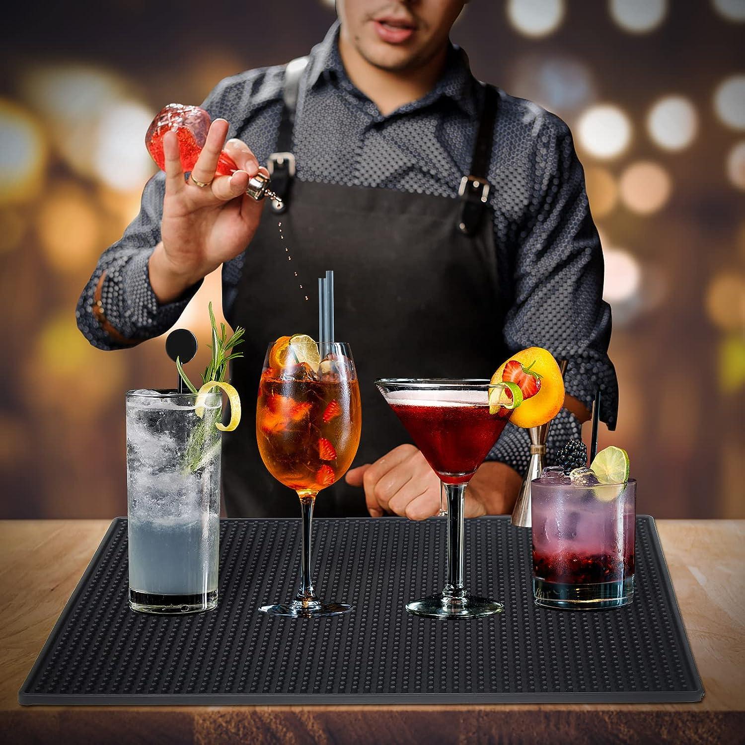 Rubber Bar Service Spill Mat for Cocktail Bartender Kitchen