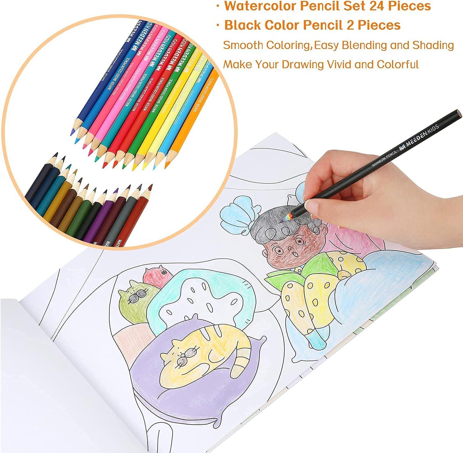 Kids Art Set Sketch Crayons Markers Color Pencils Paint Case