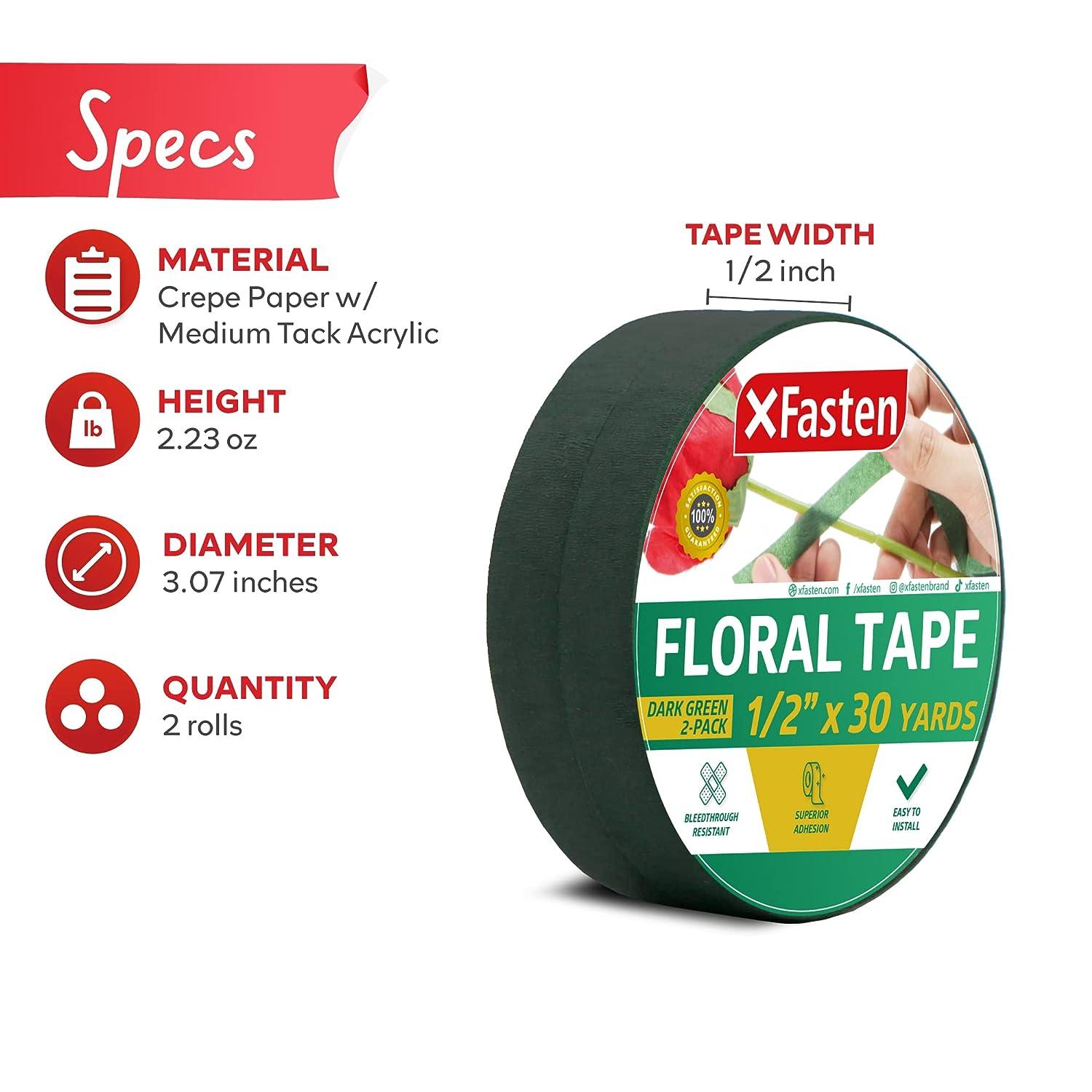 XFasten Double Sided Tape Clear, Removable, 1.5-Inch by 30-Yards, Single  Roll