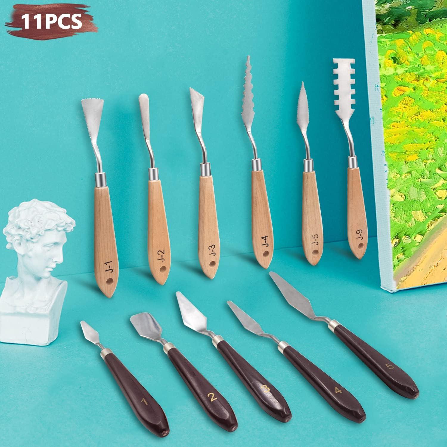Painting Knife Set Painting Mixing Scraper Stainless Steel Palette