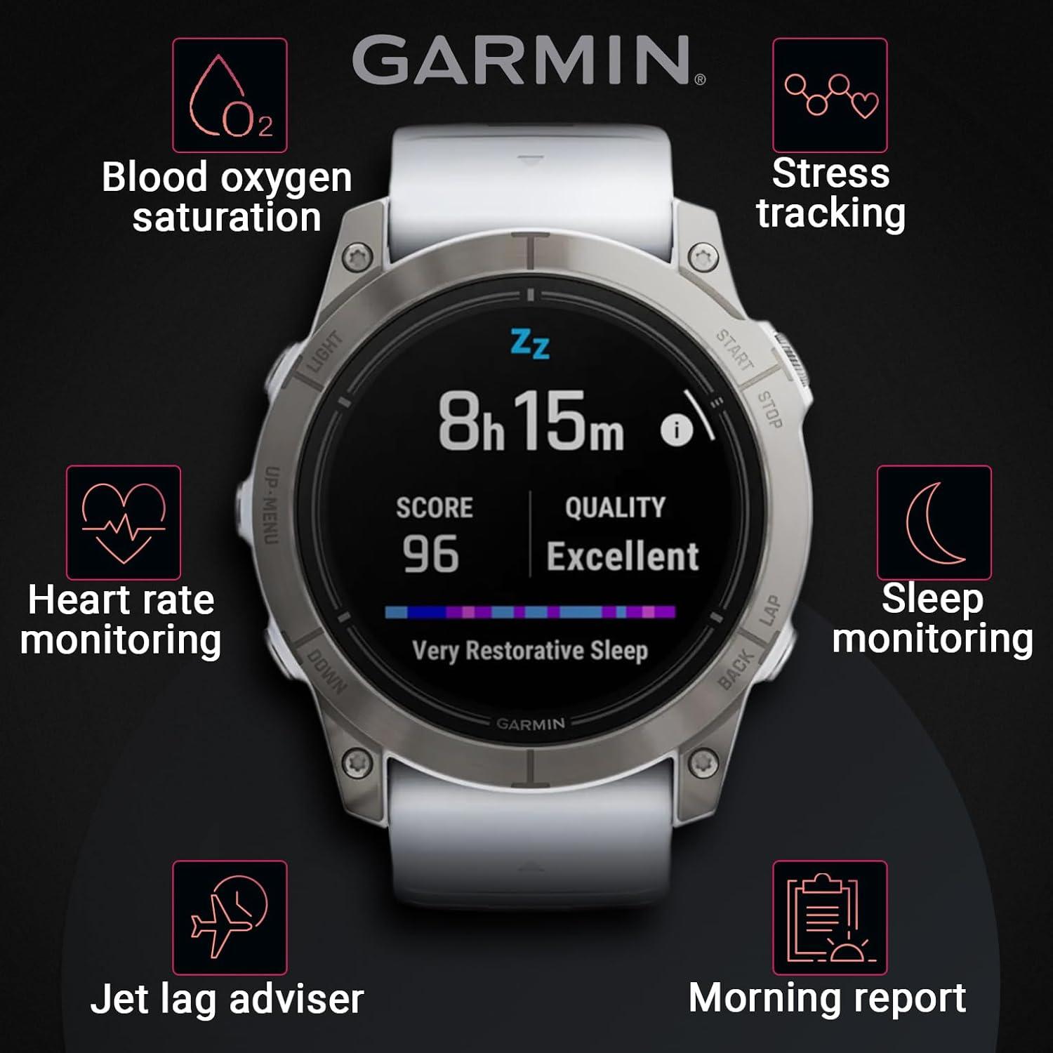  Garmin epix Pro (Gen 2) Sapphire Edition, 47mm, High  Performance Smartwatch, Advanced Training Technology, Built-in Flashlight,  Whitestone : Electronics