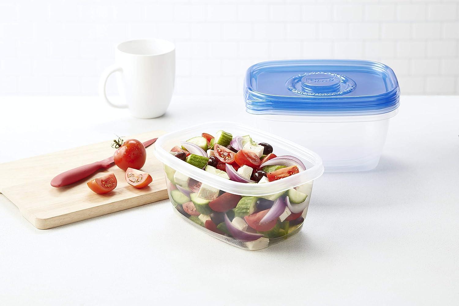 Large Rectangle Food Storage, Food Containers Hold up to 64 Ounces of Food - Glad