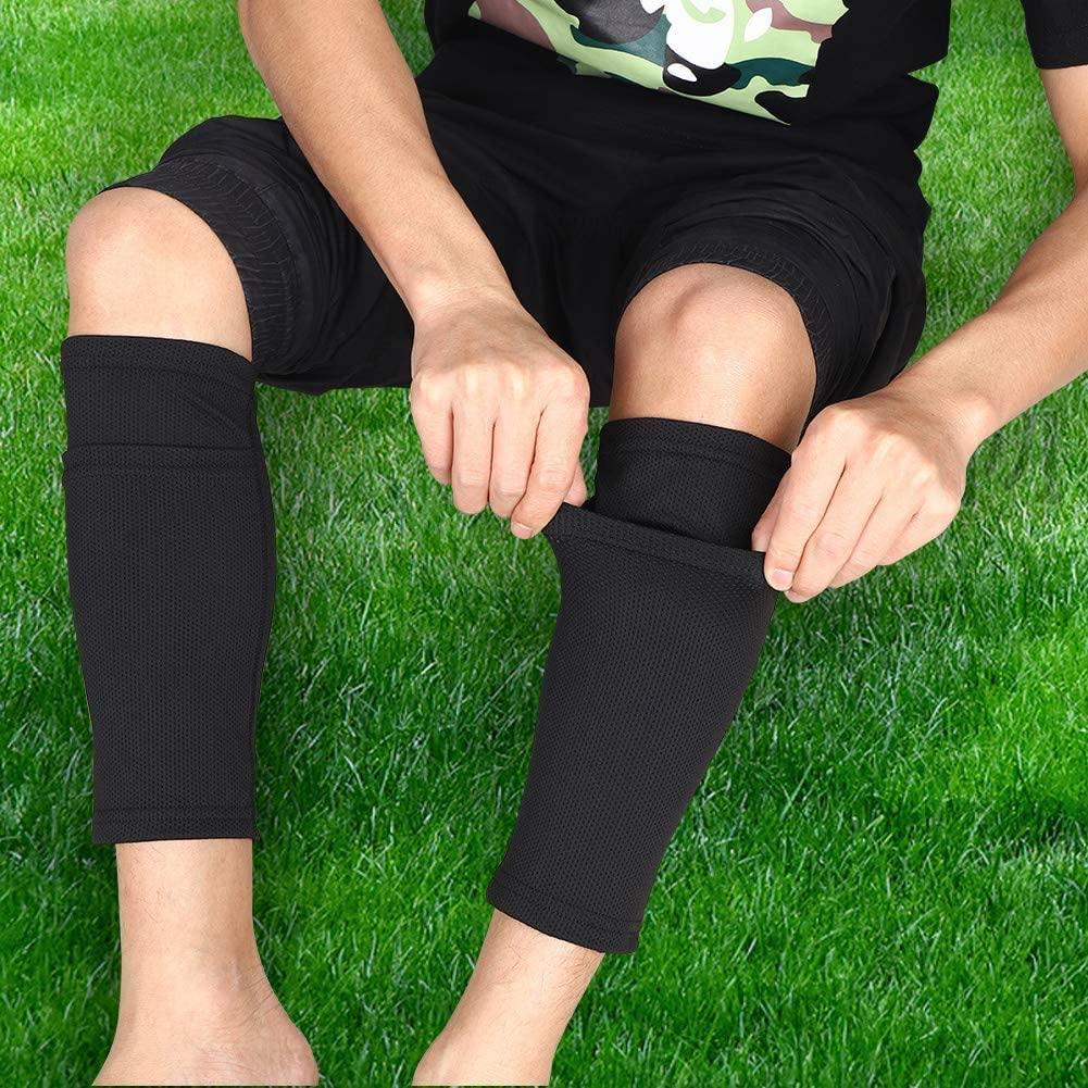 Soccer Sock Leg Sleeves to Accompany Grip Socks - Fits Over Calf/Shin  Guards - Variety of Colours to Match Your Team Kit (Black), Shin Guards -   Canada