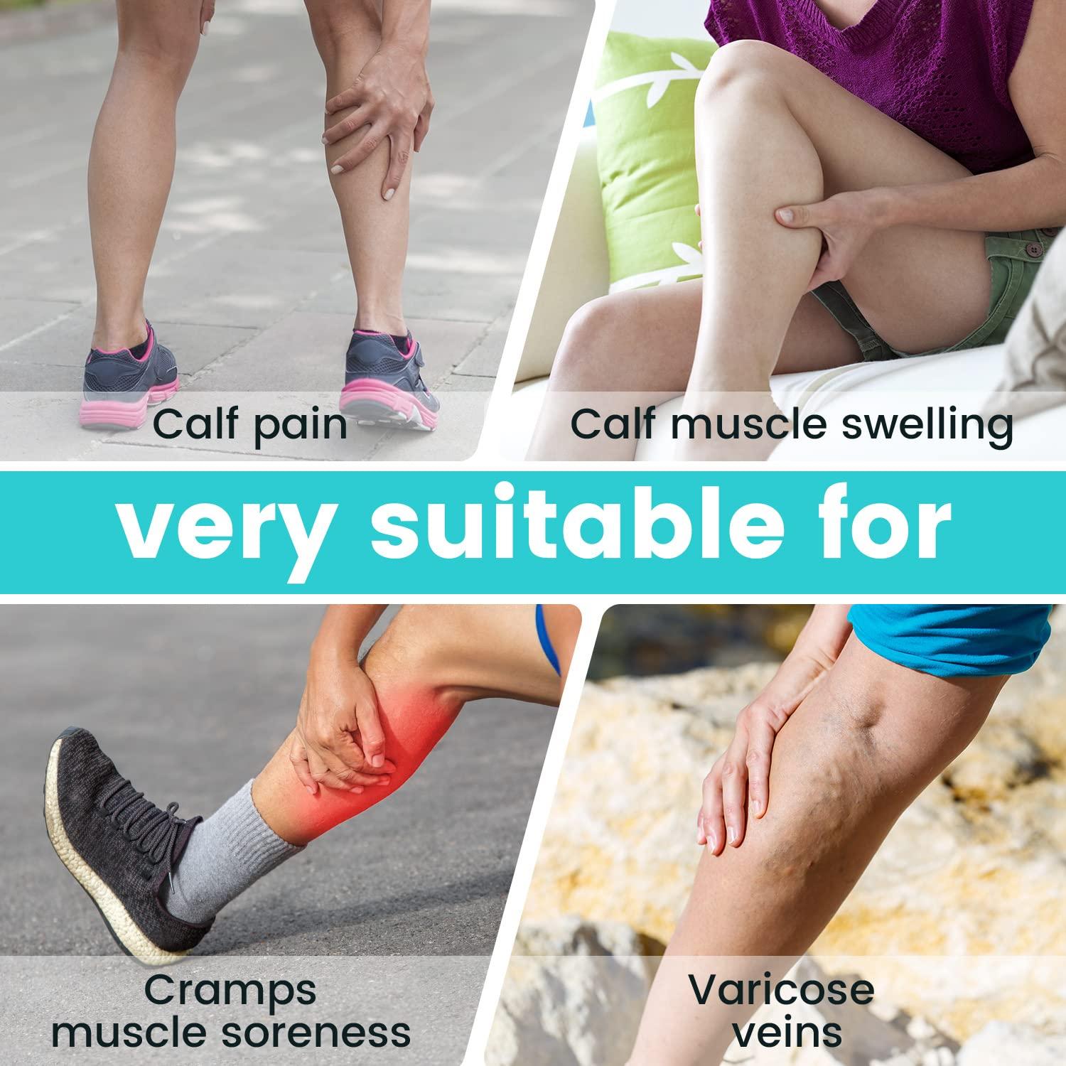  Calf Brace Leg Compression Sleeves For Men & Women, Shin  Splints For Calf Muscle Wrap, Diamond-shaped Elastic Band For Pressure, Fit  Swelling, Varicose Vein Pain Relief, Running, Fitness