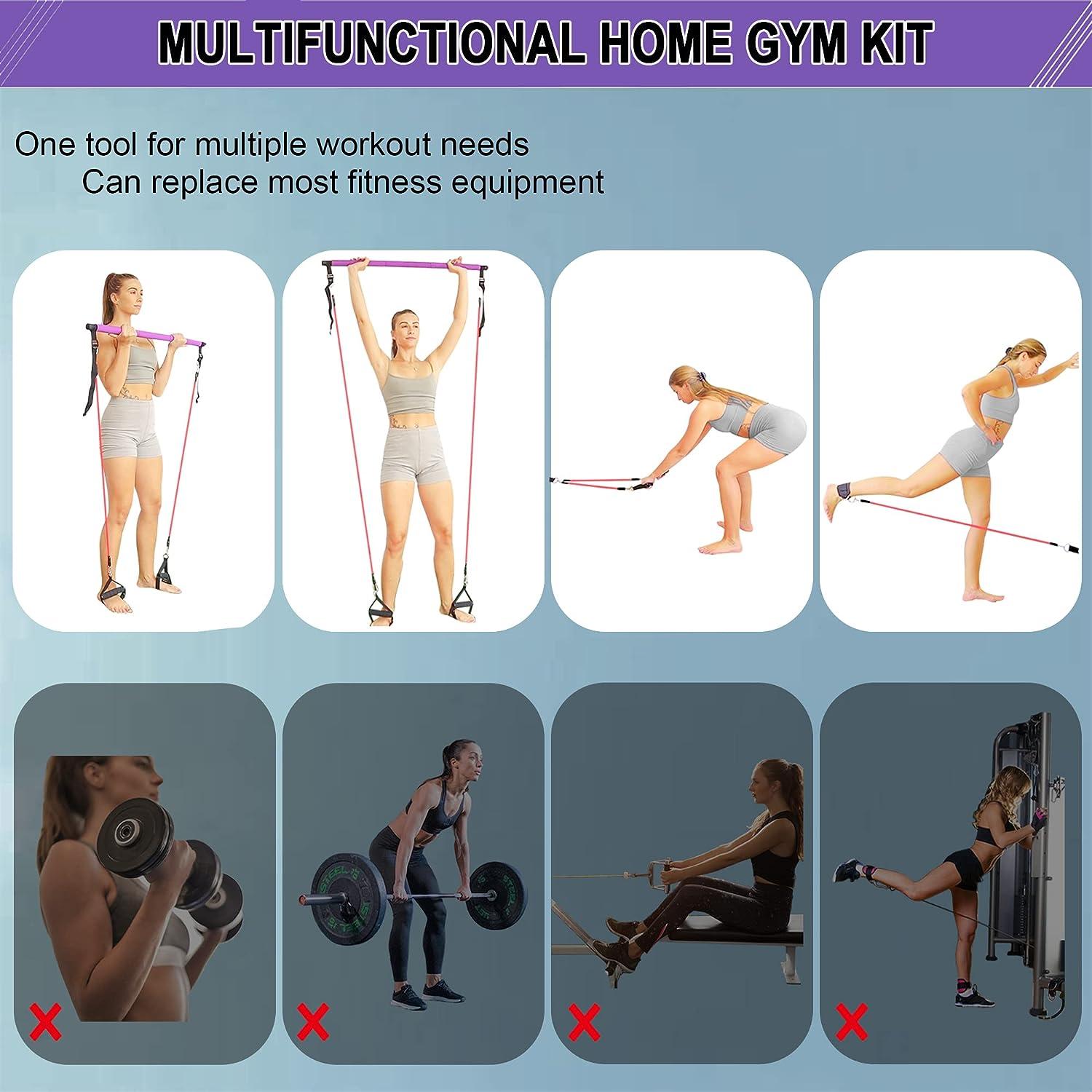 Home Gym Kit Portable Excercise Workout Set Pilates Resistance