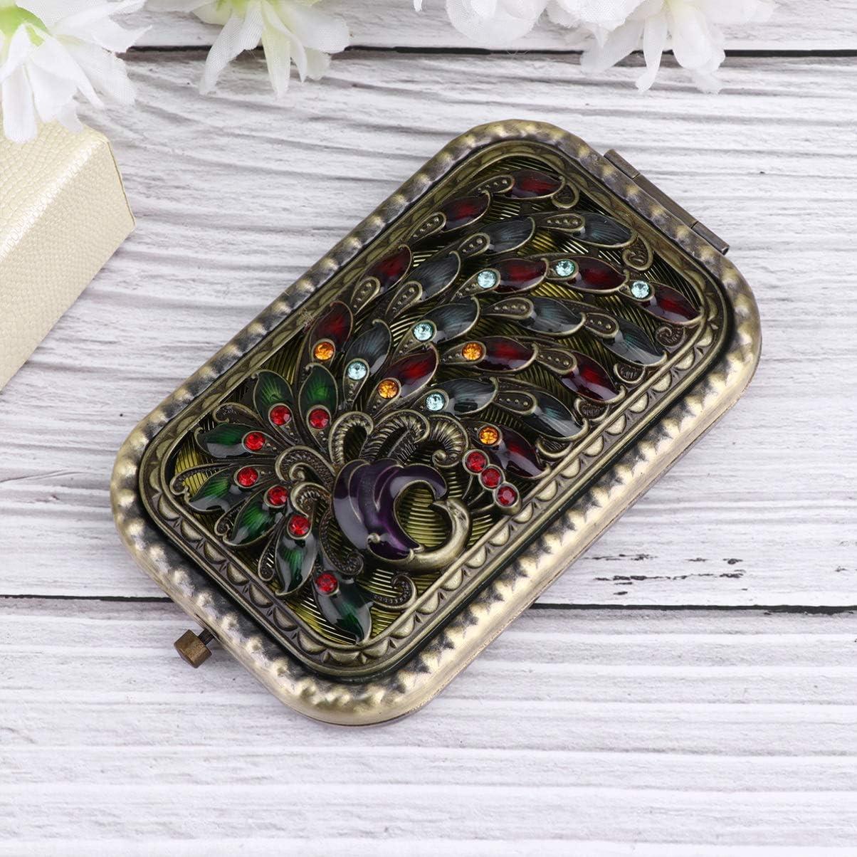 Buy SpatlusMagnifying Vintage Foldable Metal Princess Style Purse Mirror  Compact Small Mirror Magnifying Vintage Pocket Mirror (Random Pattern, Set  of 1) Rectangular, Wall , Framed, Brown Online at desertcartNorway