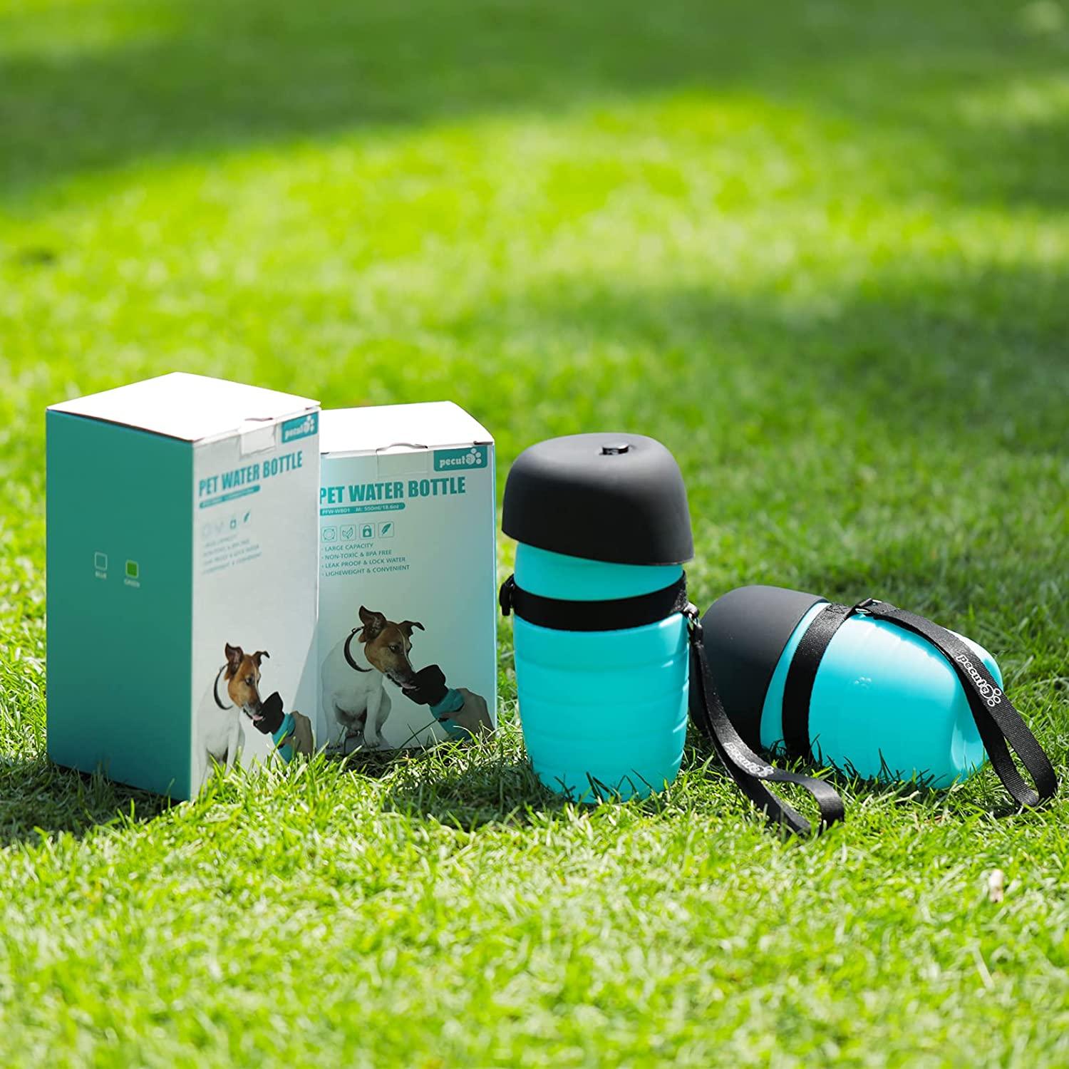 Lesotc Upgraded Dog Water Bottle Foldable,Portable Dog Water Dispenser,Leak  Proo