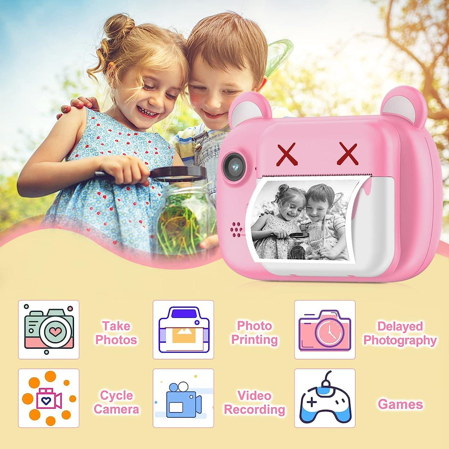 Kids Instant Print Camera 2.4 Inch 1080P Thermal Printing Child