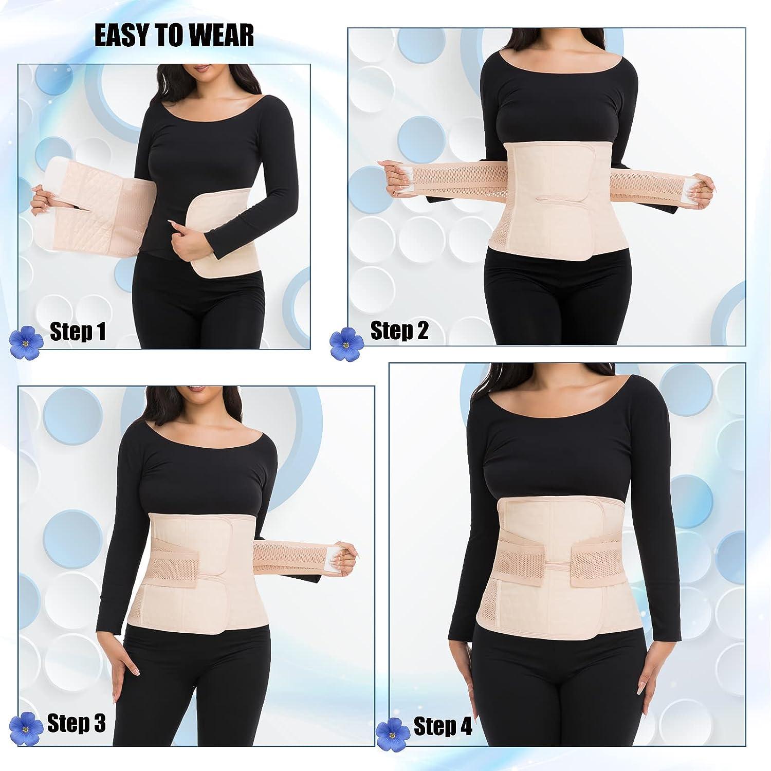 Postpartum Belly Band Abdominal Binder Post Surgery for Women Men Diastasis  Recti C Section Waist Compression Wrap Hernia Belt