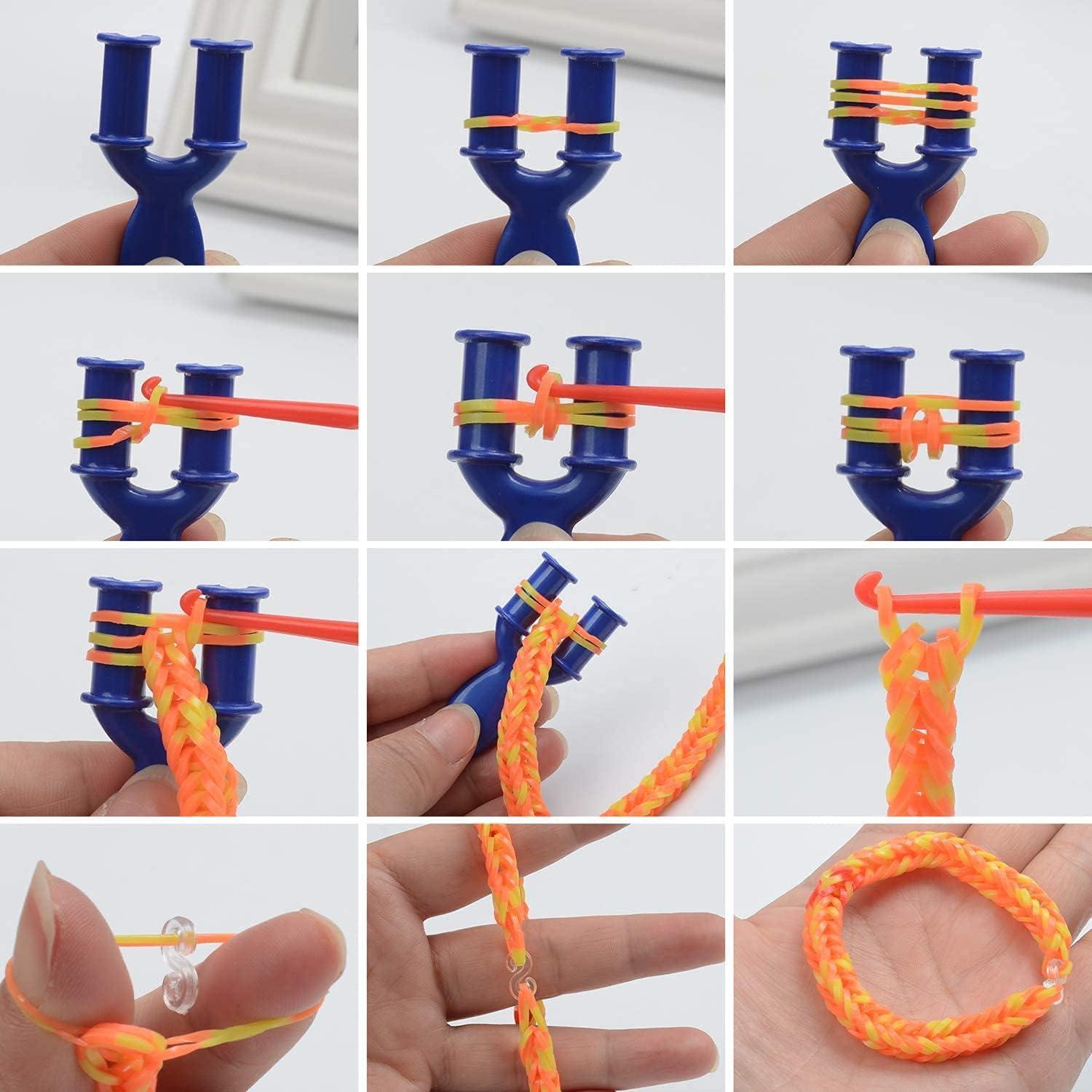 Yestrong 2000+Rubber Band Bracelet Kit, Loom Bracelet Making Kit for Kids,  Rubber Bands Refill Loom Set, Rubber Bands for Bracelet Making Kit for Kids