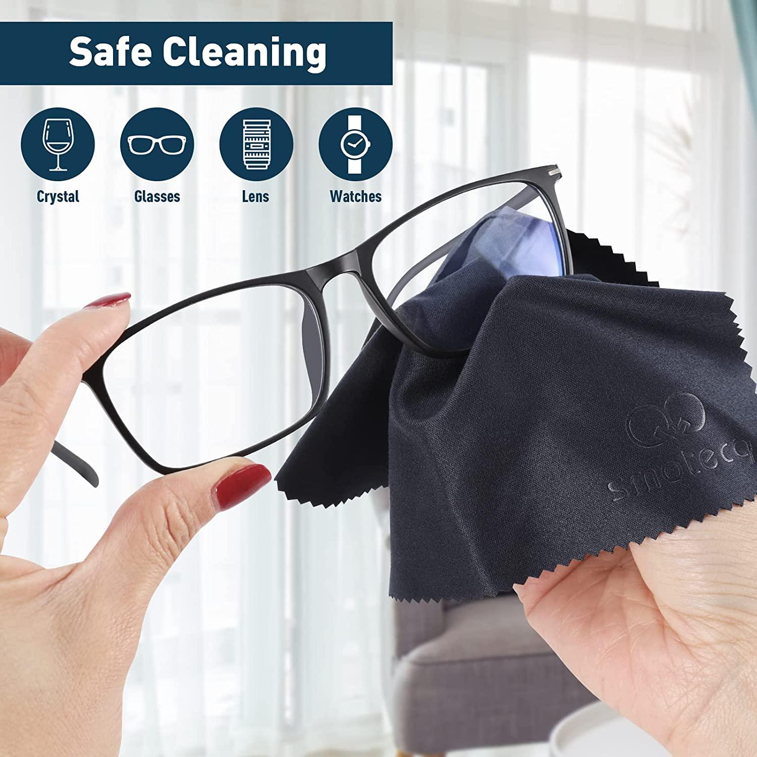 Care Touch Microfiber Cleaning Cloths, 12pk - Glasses Cleaner Wipes - Eye  Glass Clean Cloths - Screens, Lenses, Phones, and Eyeglass Cleaner Wipes 