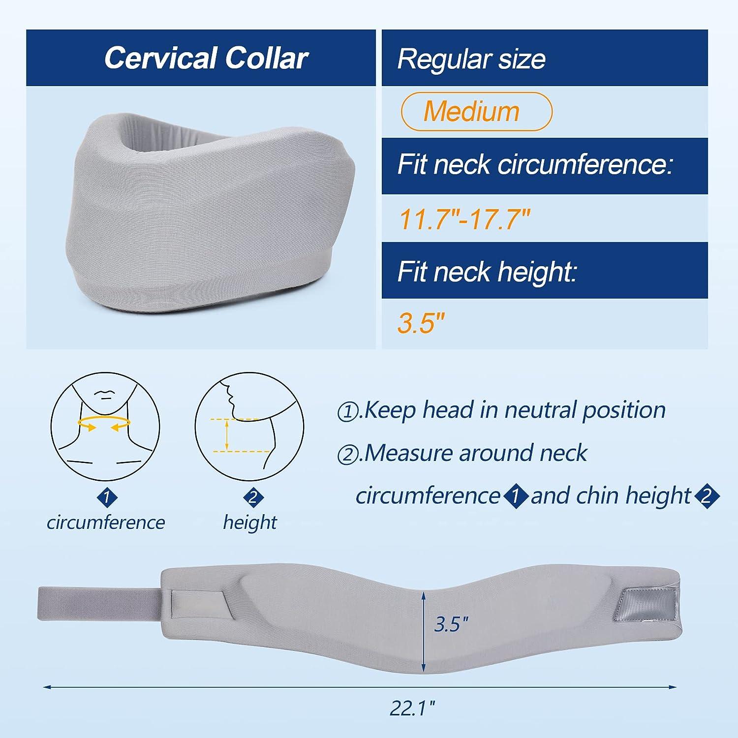 CozyHealth Neck Brace for Neck Pain and Support, Soft Neck Support Brace  for Women and Men, Neck Collar for Wrap Align Stabilize Vertebrae Foam  Cervical Collar for Sleeping (3.5 Depth Collar, M)