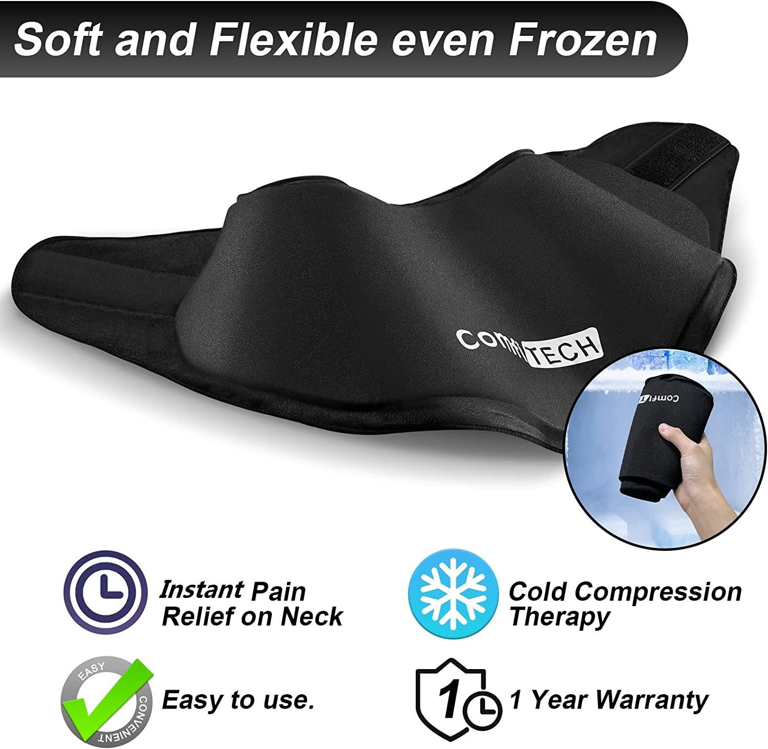 PE Copper Fit Rapid pain Relief neck Wrap with Hot/Cold Ice Pack