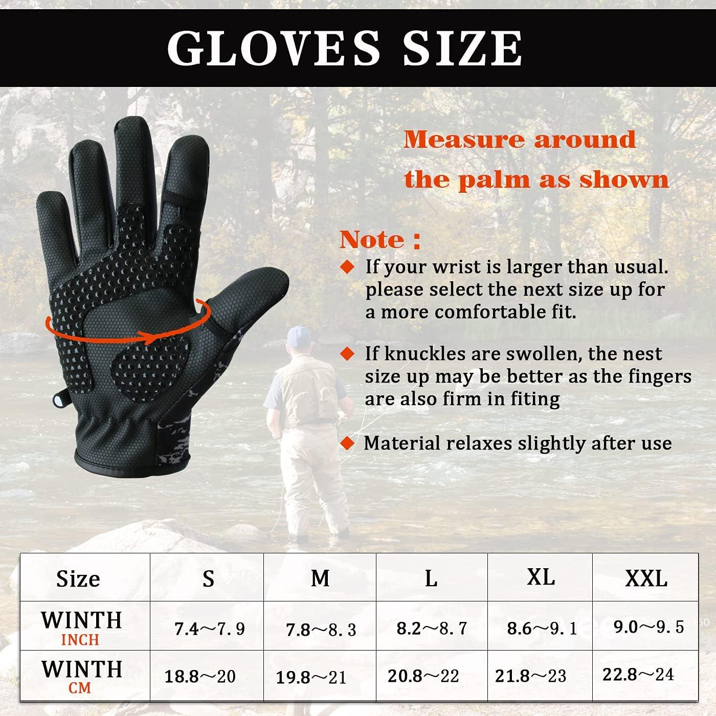 Drasry Neoprene Waterproof Fishing Gloves with UK