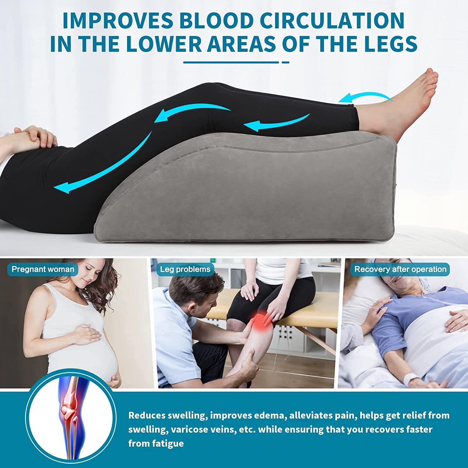 Leg Elevation Pillows,Inflatable Leg Pillows for Swelling, Portable Wedge  Pillow for Improve Circulataion Suitable for Sleeping,Pregnant