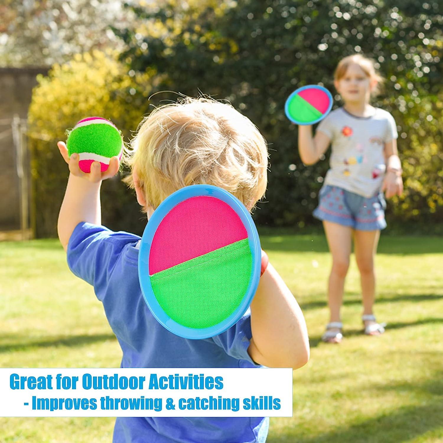 Toss and Catch Game Set Paddle Catch Ball Game Outdoor Sports