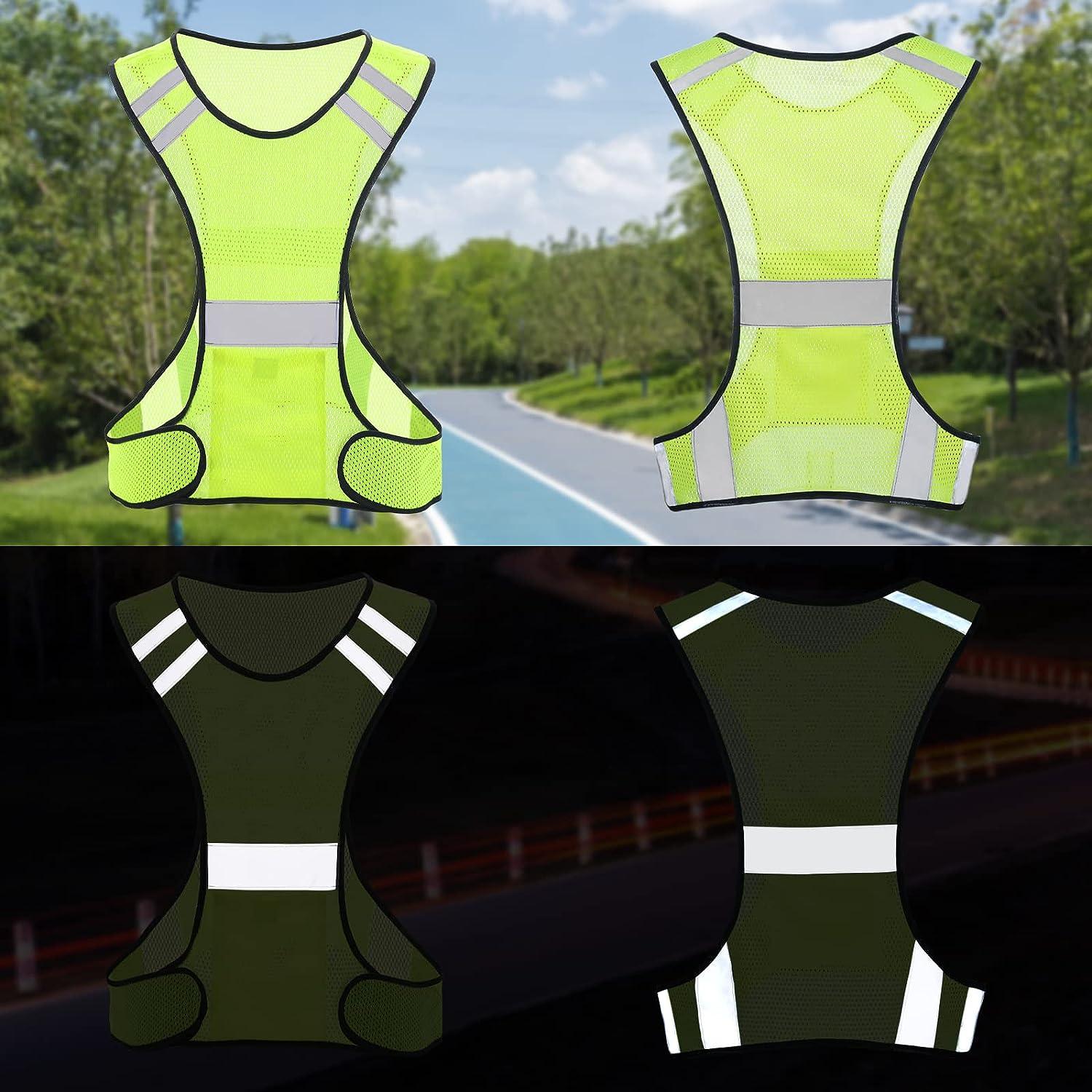 TCCFCCT Reflective Safety Running Vest for Men Wome Running Gear for  Walking at Night 1 Pack Mesh Yellow
