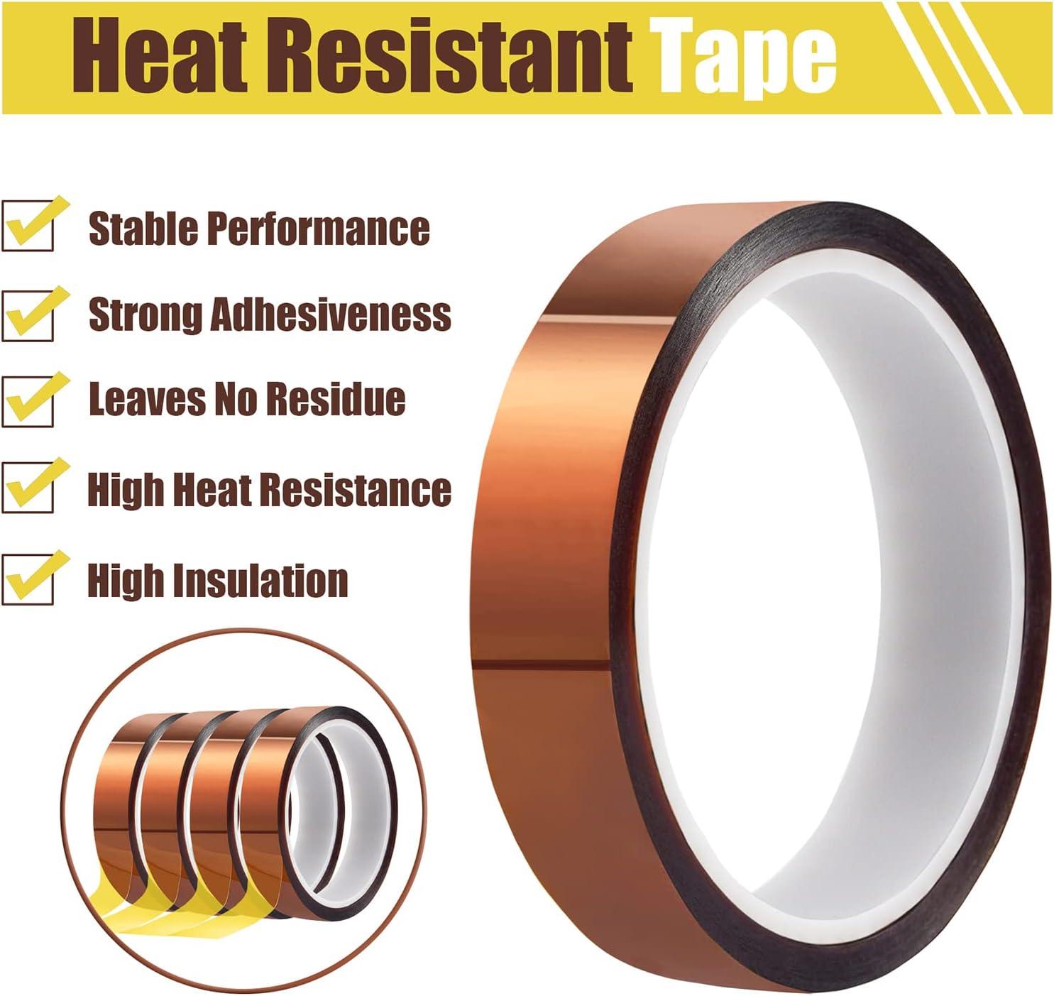 20 Rolls Blue Heat Tape High Temp Tape 0.39 Inch X 108 Ft Heat Resistant  High Te