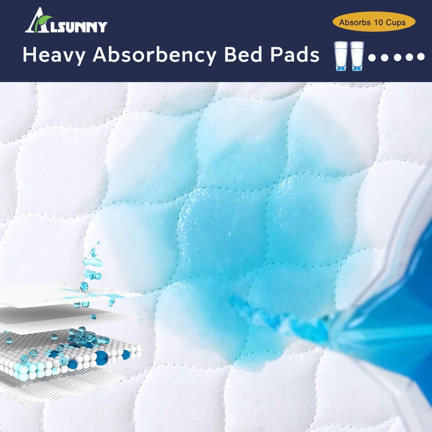 Waterproof Bed Pads Washable 2 Pack, Absorbent Pads Non Slip for  Incontinence, Reusable Bed Pads (34x36) Green, Pee Pads Durable  Underpads, Bed Pad