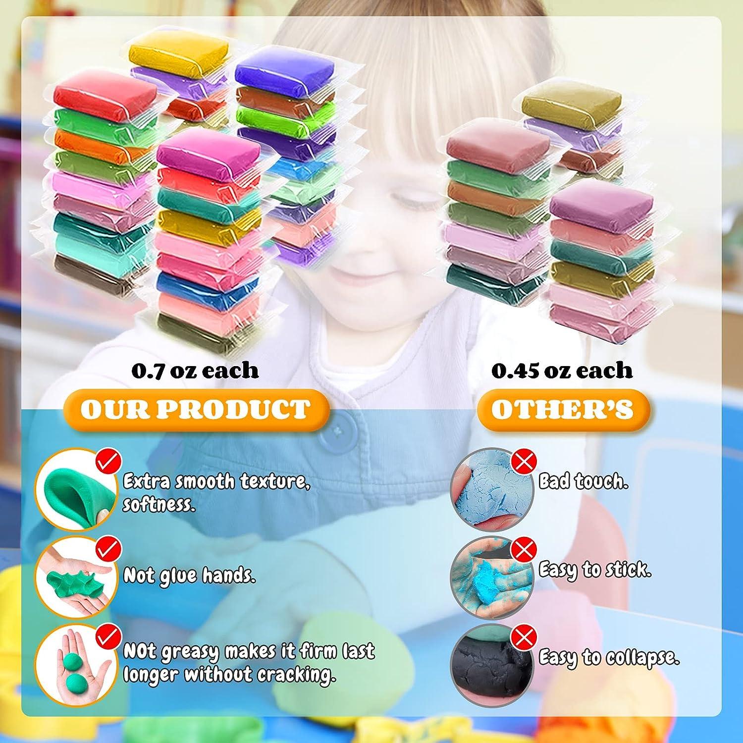 36 Colors Air Dry Clay,Magic Modeling Clay with Tools,Ultra Light 36