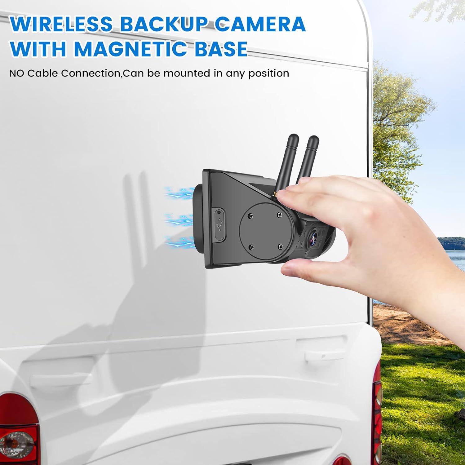 Losuudy RV Backup Camera Wireless Magnetic with 7