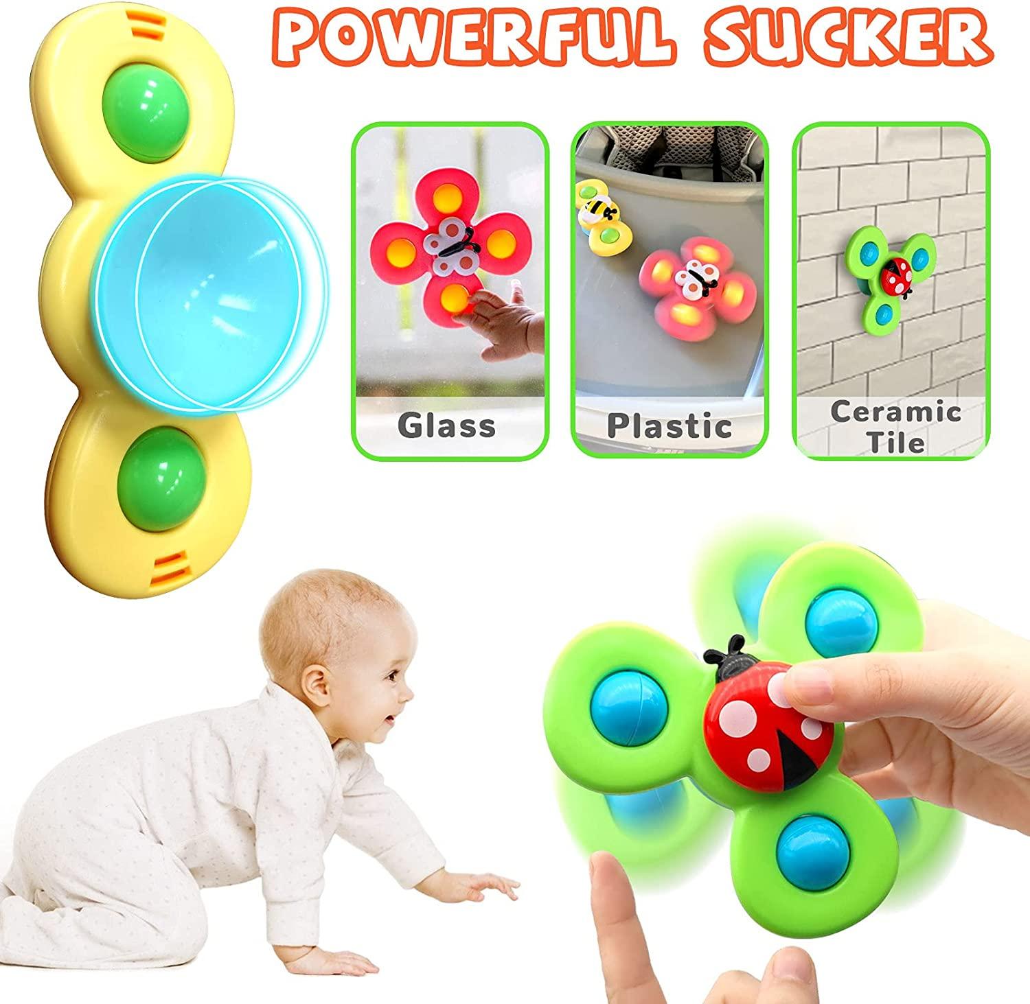 Bath Toys for Toddlers 1-3 - Suction Cup Fidget Spinner Toys for Toddlers