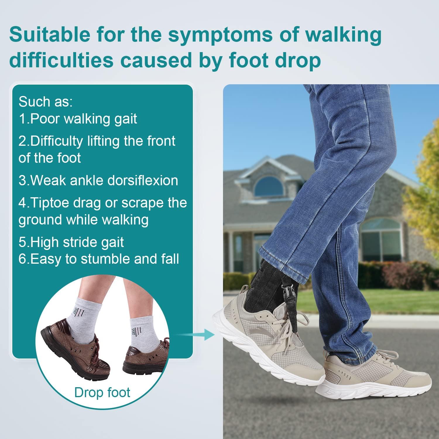 Foot Drop Brace for Walking with Shoes Foot Up AFO Brace Help Raise