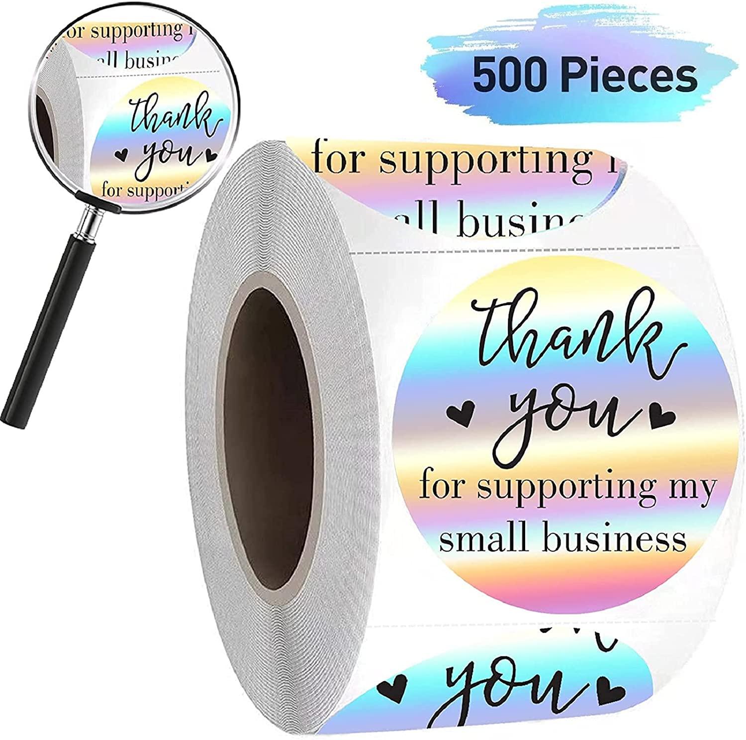 1000 Pieces 1.5 Inch Customer Appreciation Stickers Small Business Sticker  Roll Round Self Adhesive Stickers Labels for Packing Mailing Envelopes
