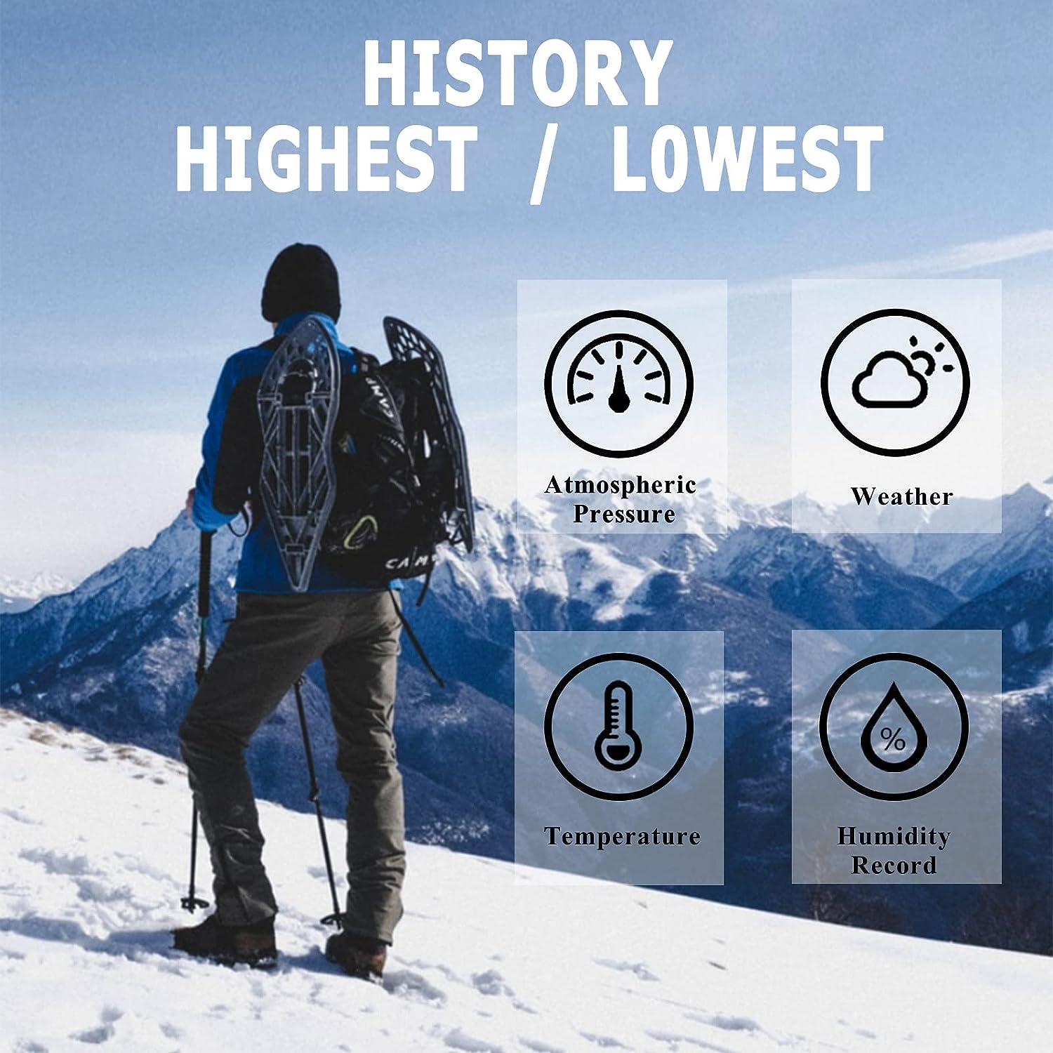 Outdoor Mini Digital Altimeter Barometer Thermometer for Hiking Climbing  Fishing