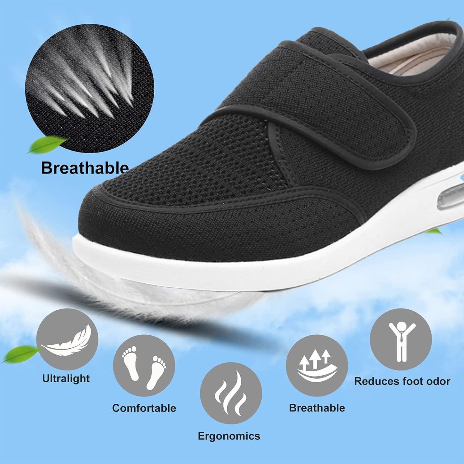 Women Diabetic Shoes, Adjustable Edema Comfy Sandal, Extra Wide Walking  Memory Foam Slippers Closed Toe Easy On/Off for Elderly Swollen Bandaged  Feet Indoor/Outdoor : Amazon.in: Fashion