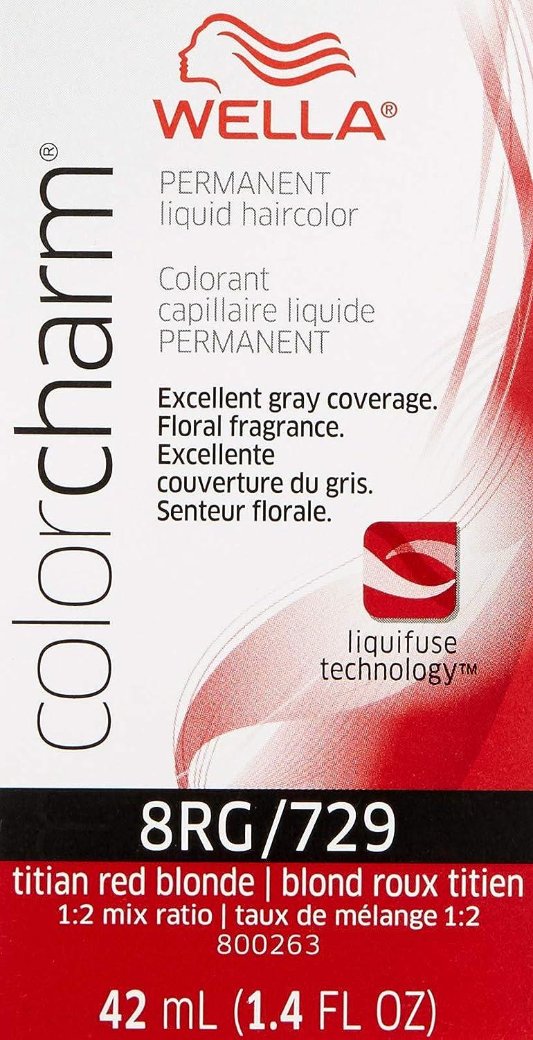 Wella ColorCharm Permanent Liquid Hair Color for Gray Coverage 8RG Titan  Red Blonde