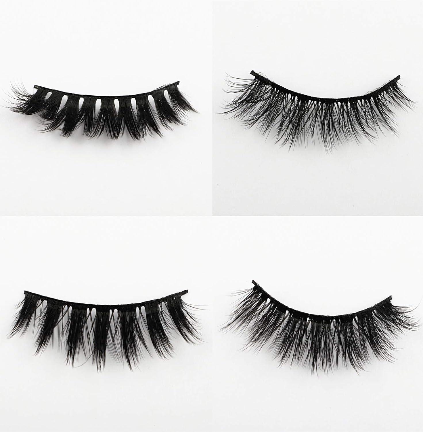 Alyxxndra Faux Mink Lashes Bulk 25mm Fake Eyelashes 20 Pairs Dramatic  Fluffy Wispy Mink Lashes Bulk Reusable Eyelash Makeup (LIM)