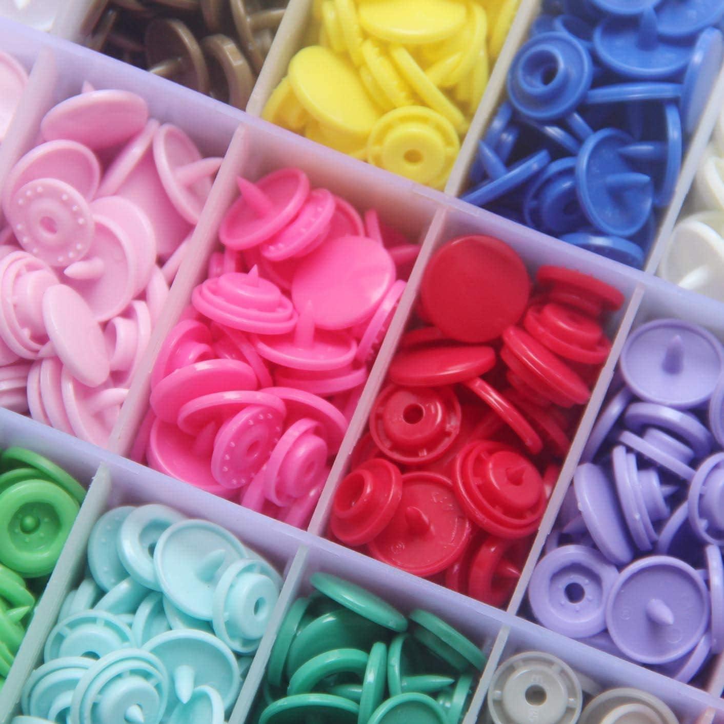 25, Size 20, T5, 12.4mm Original KAM Snaps in a Choice of Colours, Plastic  Snap Fasteners for Bibs, Clothing Fasteners, and More 