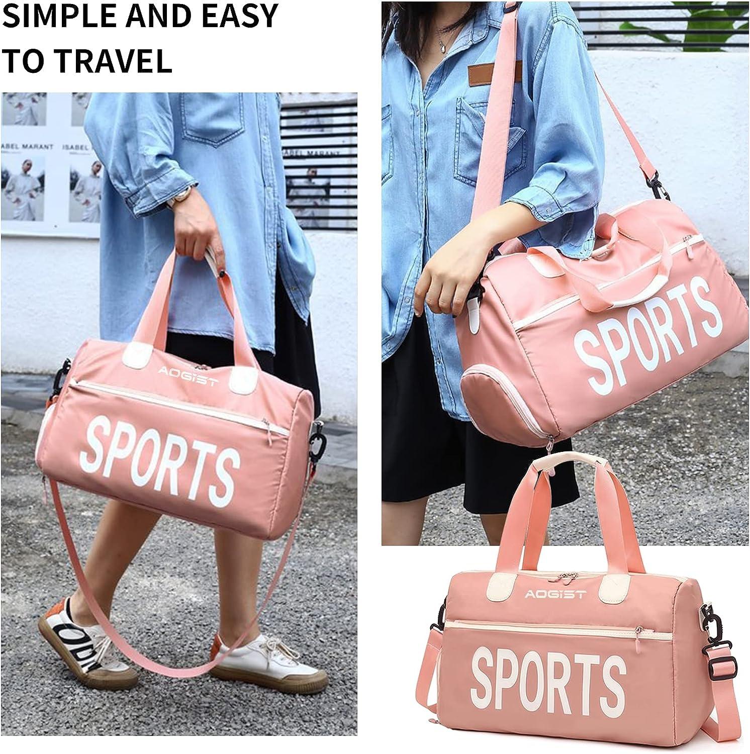 Waterproof Canvas Single Shoulder Overnight Travel Duffel Bag Wet Pocket  Sports Tote Gym Bag for Women Men - China Large Capacity Travel and  Fashionable Duffle Bag price