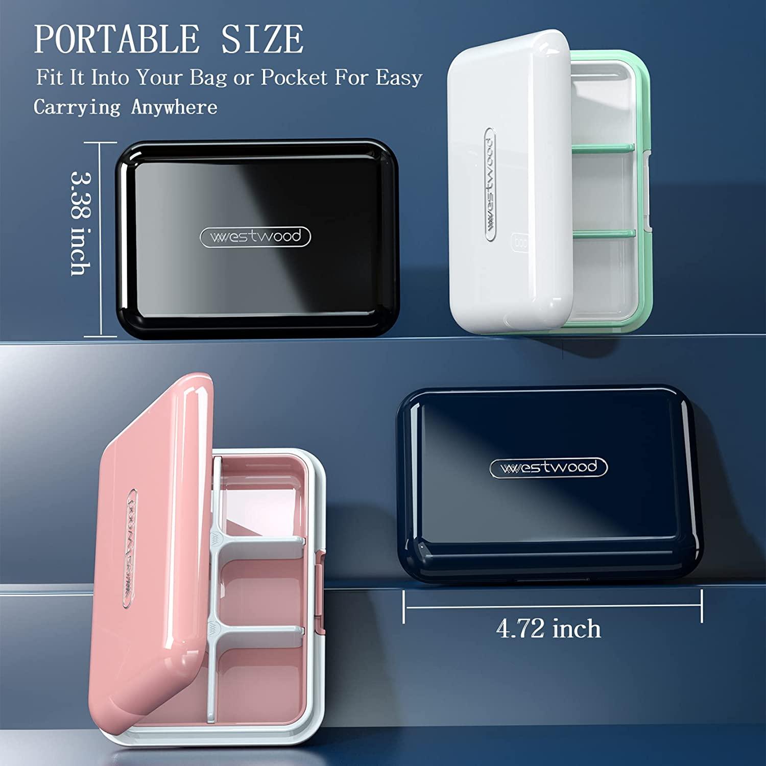 Travel Pill Case,10 Grids Pill Box,Pill Organizer,Mini Portable